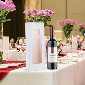 박스 브라운 색 환경적 오래가는 용지를 패키징하는 고급 크라프트 지 와인 1