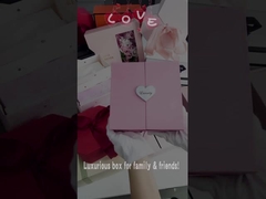 맞춤형 카드보드 웨딩 박스, 리본 활주로 자외선 코팅이 있는 크리스마스 선물 박스