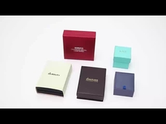 PU 가죽 반지 보석 포장 상자 맞춤 로고 디자인 2 인 1 도매