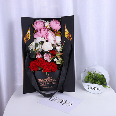검은 비어 있는 발렌타인들 판지로 만드는 꽃 상자 도매 OEM