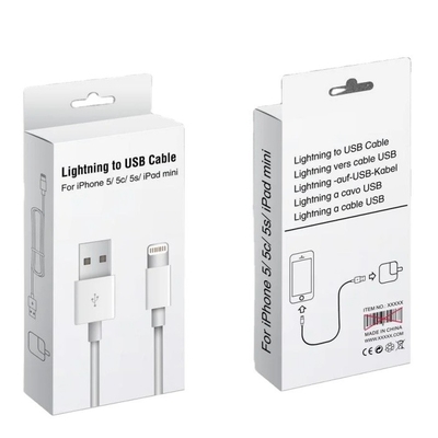 사용자 지정 종이 상자 스팟 UV USB 케이블 충전자 데이터 케이블 포장 상자 디자인