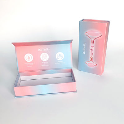 주문 인쇄 플립 톱 박스 피부 관리 얼굴 롤러 제품 포장 레이디 뷰티 도구 포장 화장품용 종이 박스