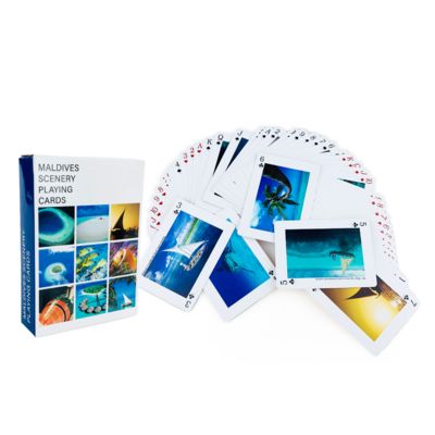 Custom Logo Standard Size Multiplayer Game Card Printed Paper Poker Playing Cards Set With Foldable Paper Boxes