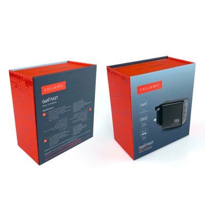 낮은 MOQ 자기 닫기 충전자 어댑터 포장 상자 전자 부품 포장 종이 상자 갈고리