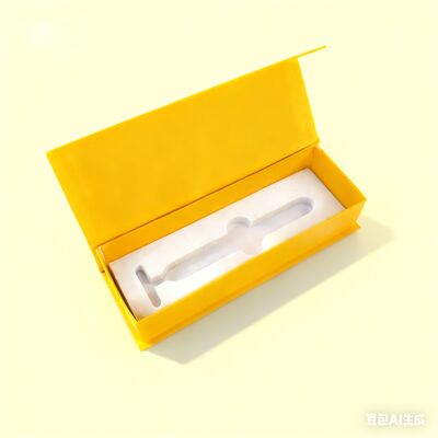 맞춤 노란색 자기 접기 닫기 선물 상자 EVA 삽입과 함께 아름다움 제품 포장 상자